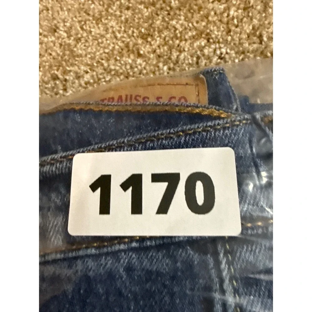 Levis 501 S‎ Skinny Mens Blue Distressed Button Fly Jeans W29 L32 29502-0242